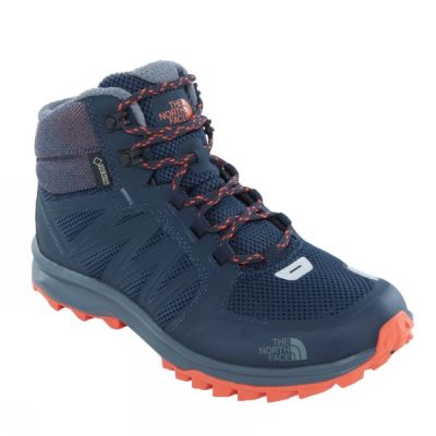 Botas The North Face Litewave Fastpack Mid GTX Mujer - Azul Marino / Naranjas - Chile QVP802197